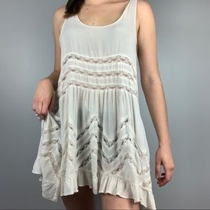 Intimately Free People Cream Lace Slip Dress